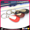 Custom cheap metal engraved key chain leather